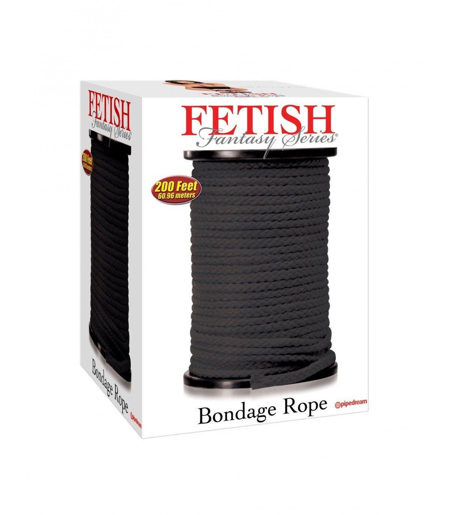 BONDAGE ROPE 200 FEET BLACK