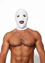 Mister B Lycra Hood Eyes and Mouth Open White