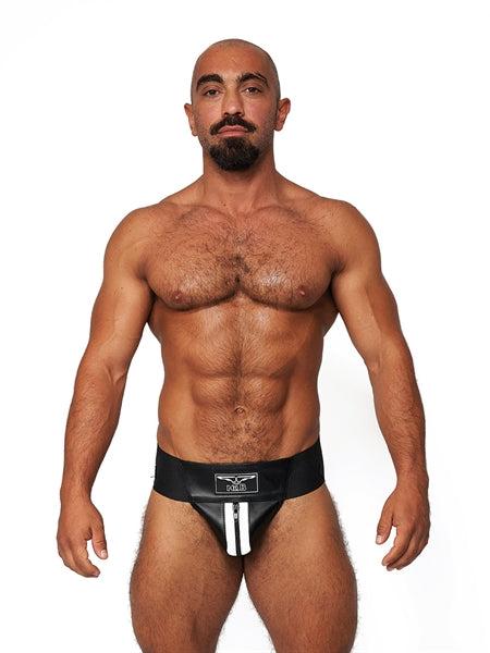 Mister B Leather Premium Jockstrap - Hvid (XS)